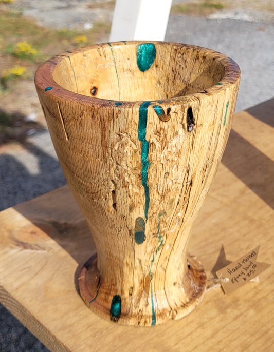 Hand Turned Epoxy Bowl-green