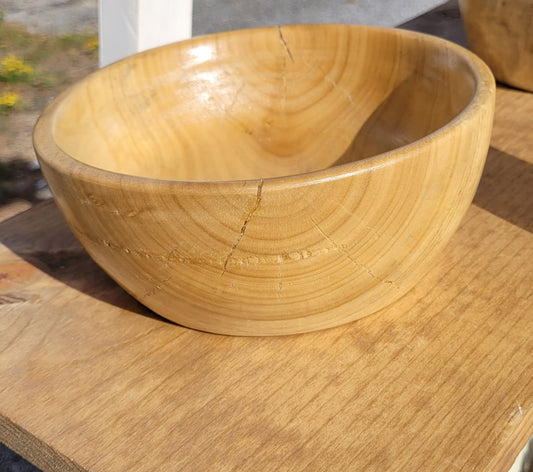 Hand turned wooden bowl-no stain