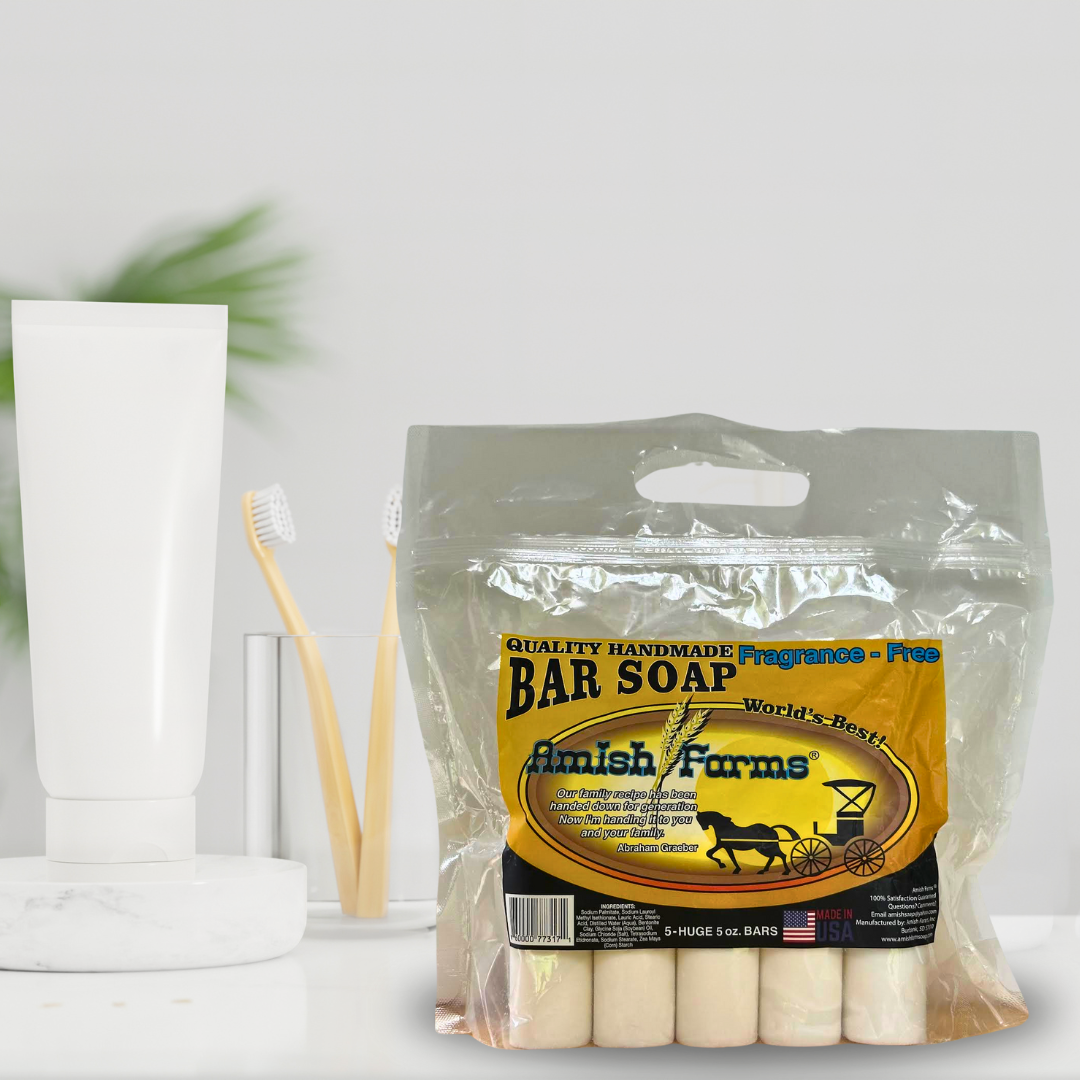 Amish Farms Soap 5 Bar Bag - All White Fragrance Free