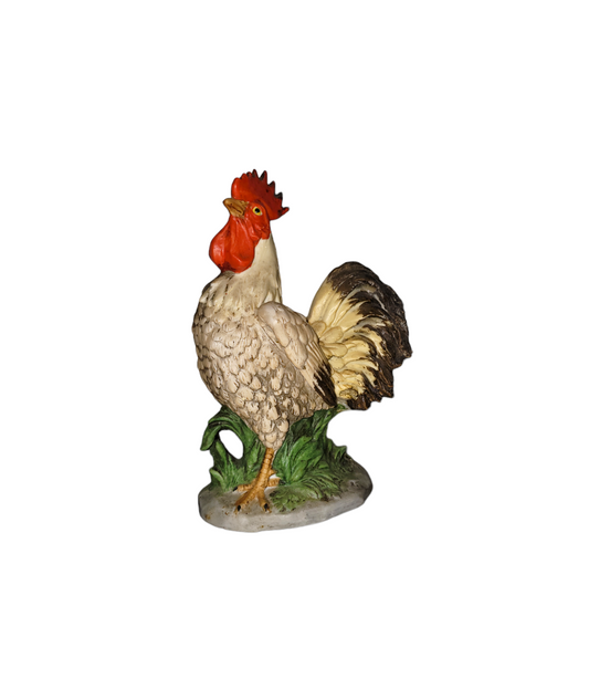 Vintage Lusterwar Ceramic Rooster Figurine