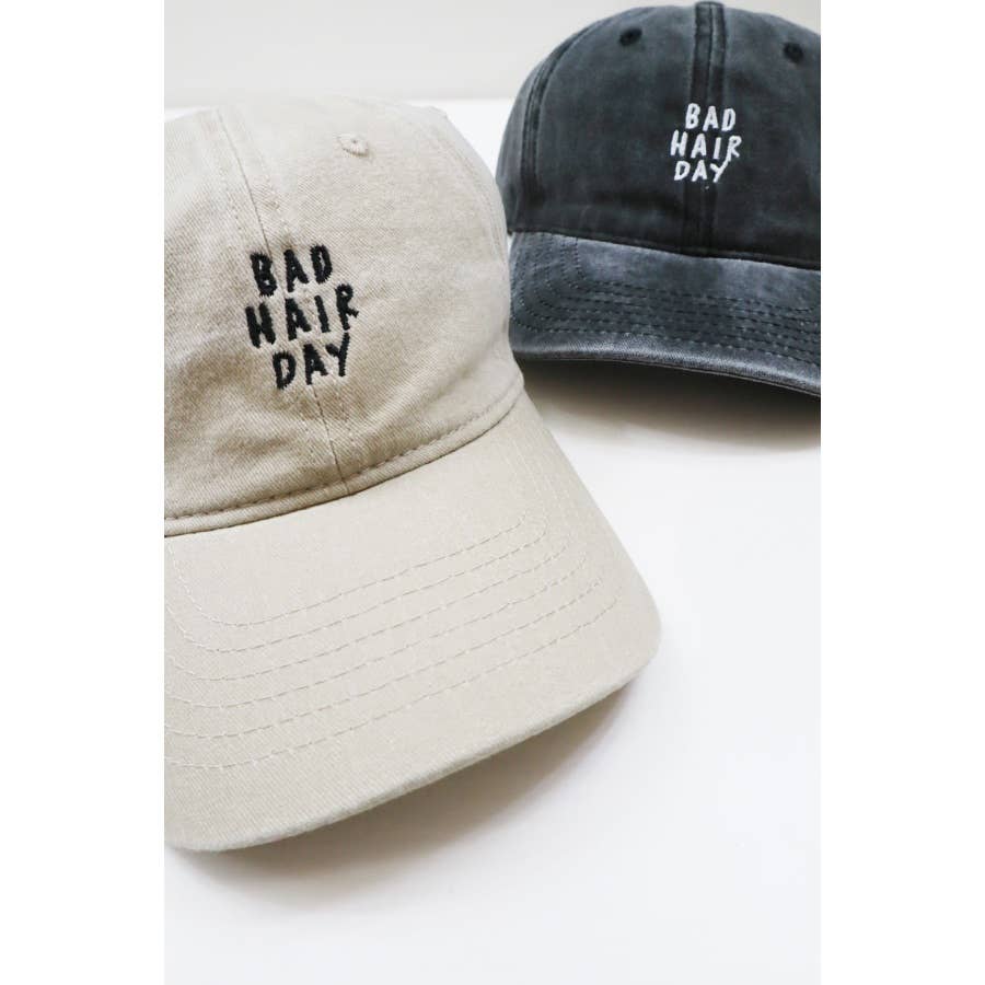 Bad Hair Day Embroidered Washed Baseball Cap