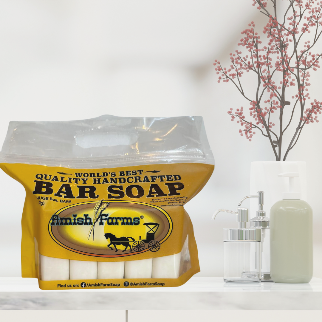 Amish Farm Soap 5-Bar Bag - White with Fragrance